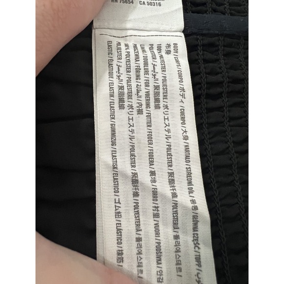 Abercrombie & Fitch Tube Top Women's Sz L Black Ruffle Trim Smocked Strapless - Picture 7 of 11